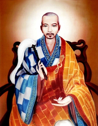 Vẽ chân dung Thiền sư Liễu Quán bản hạnh dung thông